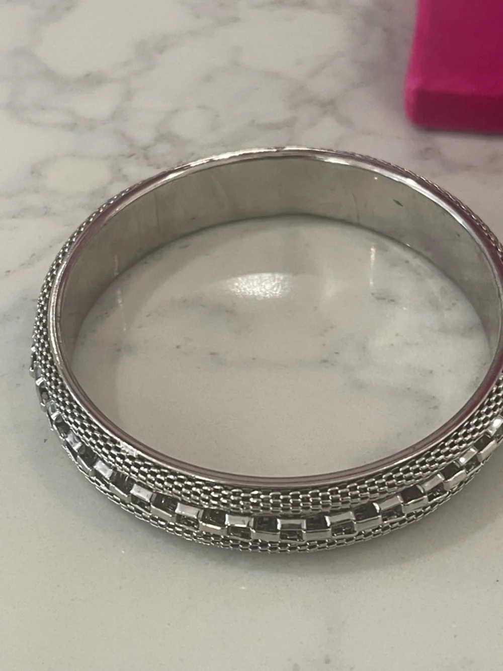 Silver Multi-Chain/Mesh Bangle Bracelet